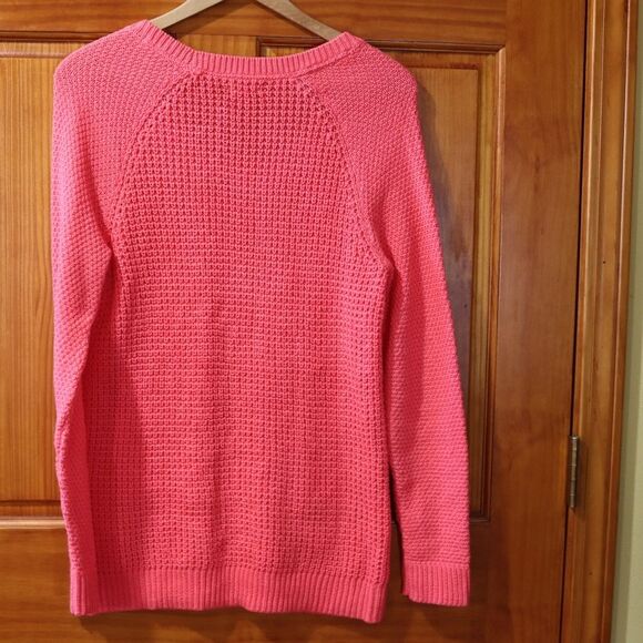 Sonoma Coral Pink Chunky Knit Pullover Sweater Medium - Picture 5 of 10